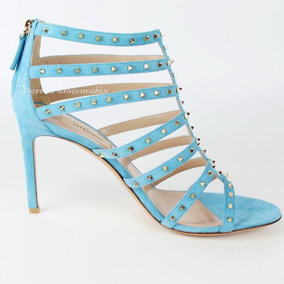 NEW VALENTINO GARAVANI Rockstud Strap Cage Sandals- Summer Events & Parties - Picture 1 of 16